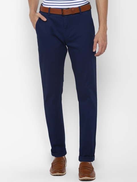 

Allen Solly Men Navy Blue Slim Fit Trousers