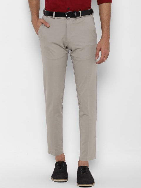

Allen Solly Men Grey Textured Slim Fit Trousers