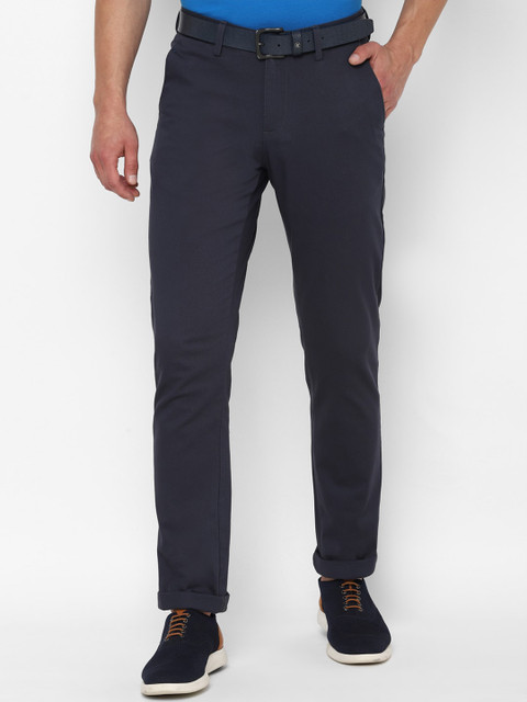 

Allen Solly Men Navy Blue Slim Fit Trousers