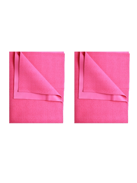 

Enfance Kids Pack Of 2 Fuchsia Pink Solid Water-Resistant Single Size Mattress Protectors