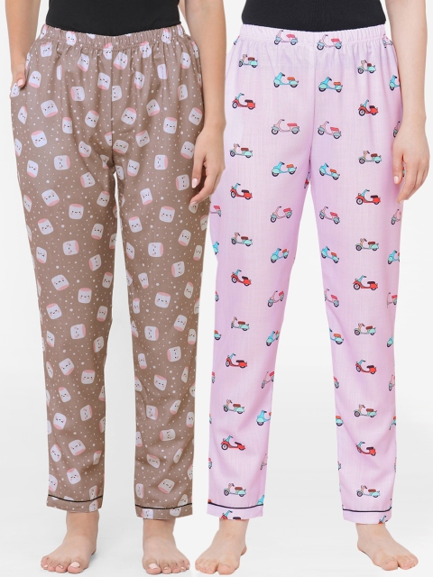 

FashionRack Woman Pack of 2 Purple & Brown Lounge Pants