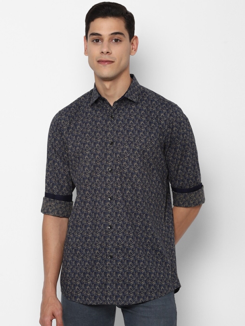 

Allen Solly Men Navy Blue Slim Fit Floral Printed Casual Shirt