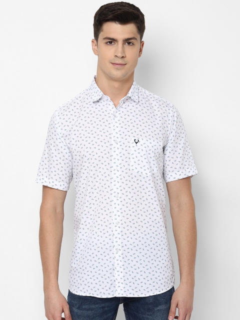 

Allen Solly Men White Slim Fit Printed Casual Shirt