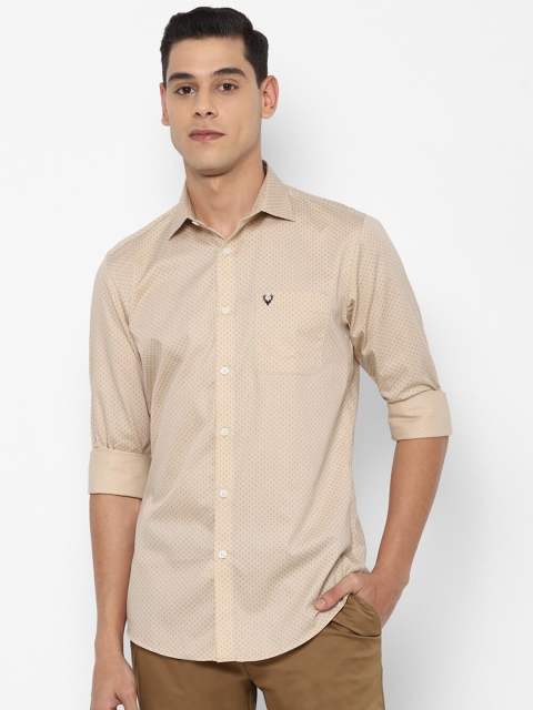 

Allen Solly Men Beige Slim Fit Printed Casual Shirt