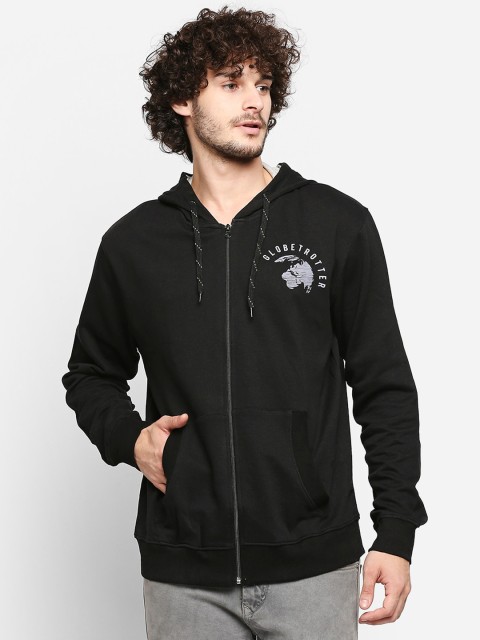 

Zeel Men Black Fleece Lightweight Longline Sporty Jacket