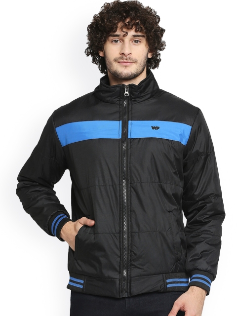 

Zeel Men Blue Striped Lightweight Bomber Jacket