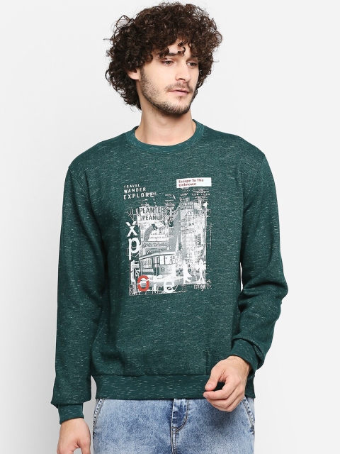 

Zeel Men Green Fleece Lightweight Sporty Jacket with Patchwork