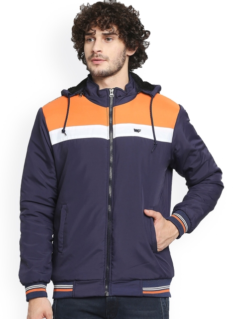 

Zeel Men Orange Colourblocked Lightweight Puffer Jacket