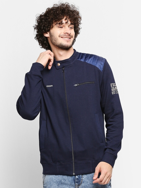 

Zeel Men Navy Blue Fleece Lightweight Sporty Jacket