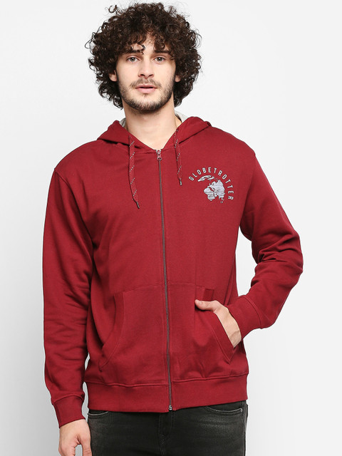 

Zeel Men Red Fleece Lightweight Sporty Jacket