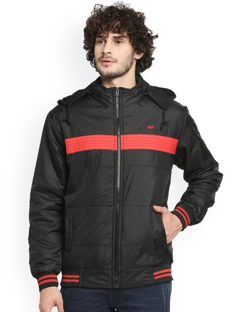 

Zeel Men Red Colourblocked Lightweight Bomber Jacket