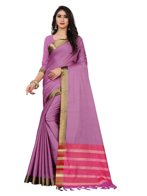 

VENISA Pink & Purple Zari Art Silk Saree