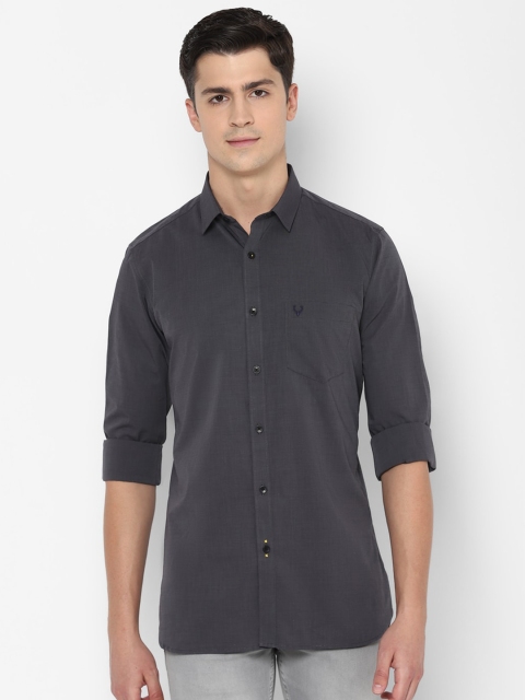 

Allen Solly Men Grey Slim Fit Pure Cotton Casual Shirt