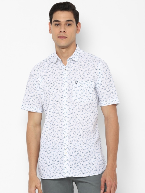 

Allen Solly Men White Slim Fit Printed Casual Shirt
