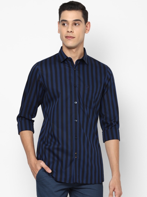 

Allen Solly Men Navy Blue Slim Fit Striped Casual Shirt