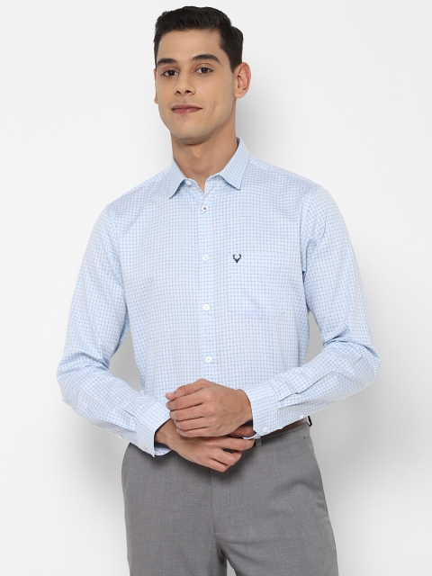 

Allen Solly Men Blue Slim Fit Slim Fit Checked Formal Shirt