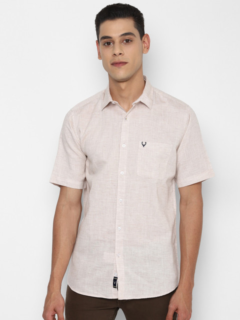

Allen Solly Men Beige Slim Fit Casual Shirt