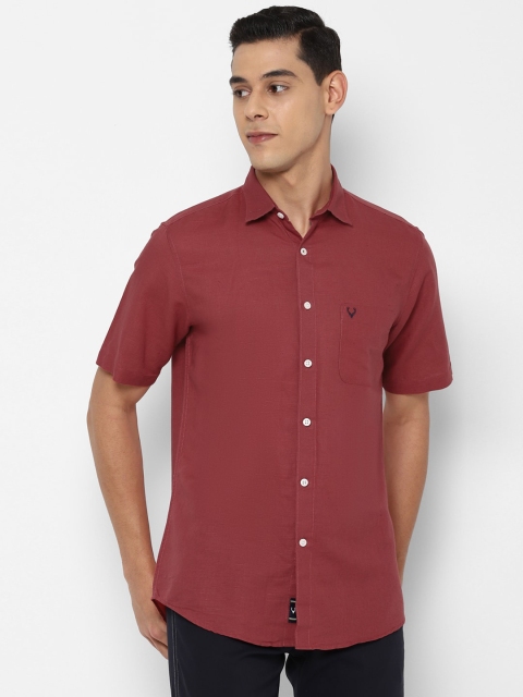 

Allen Solly Men Maroon Slim Fit Casual Shirt