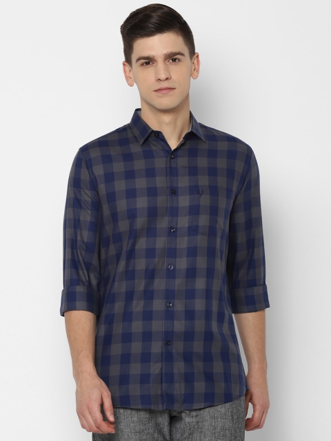 

Allen Solly Men Navy Blue Slim Fit Checked Casual Shirt