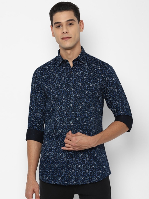 

Allen Solly Men Navy Blue Slim Fit Printed Casual Shirt