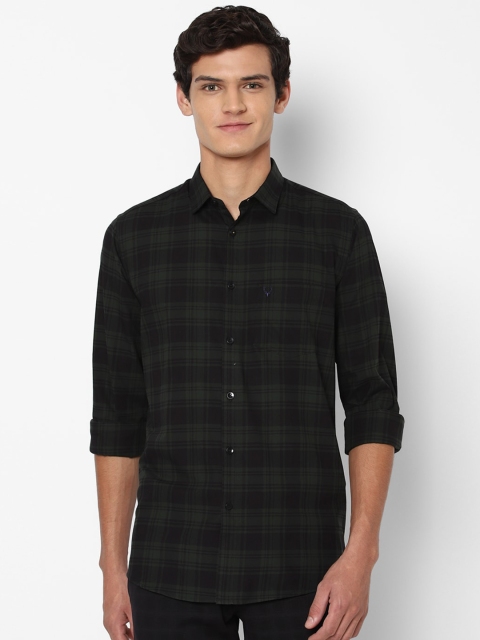 

Allen Solly Men Black Slim Fit Checked Casual Shirt