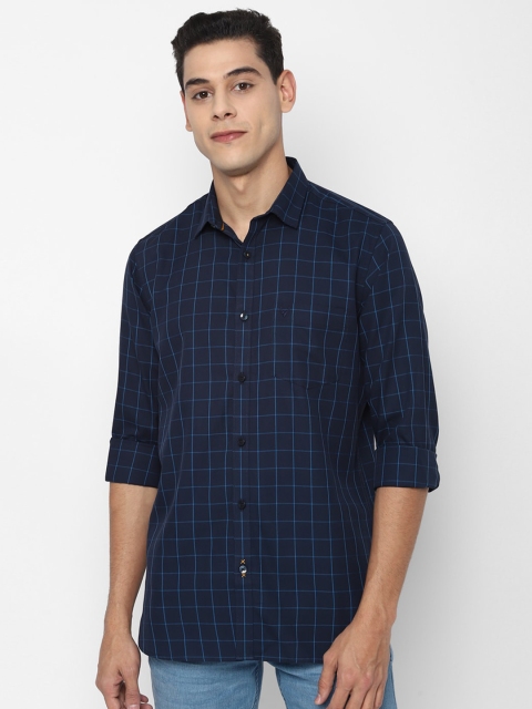 

Allen Solly Men Navy Blue Slim Fit Gingham Checks Casual Shirt