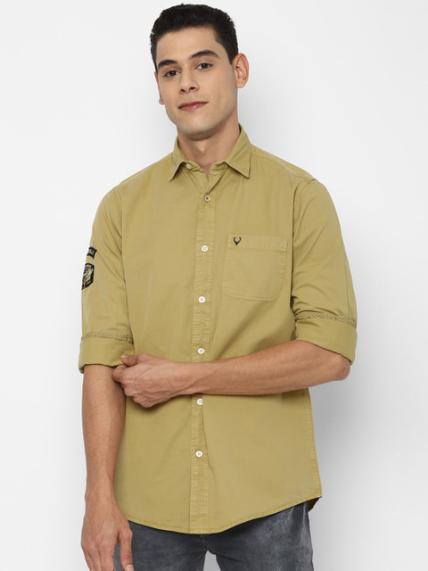 

Allen Solly Men Khaki Slim Fit Casual Shirt