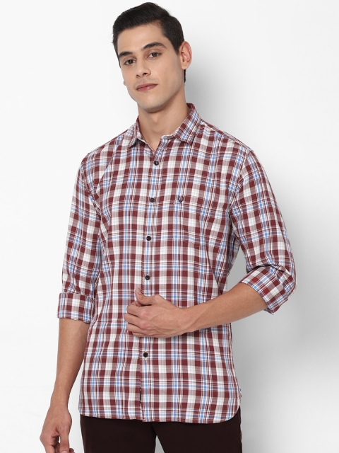 

Allen Solly Men Maroon Slim Fit Tartan Checked Casual Shirt