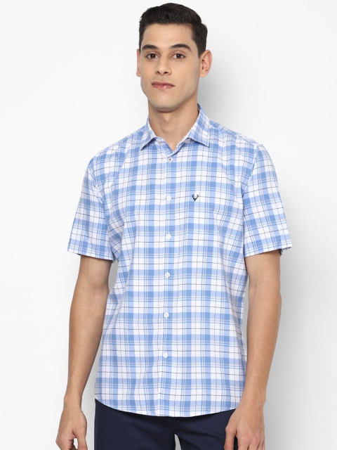 

Allen Solly Men Blue Slim Fit Checked Casual Shirt