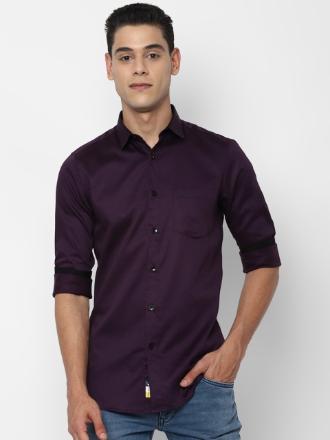 

Allen Solly Men Purple Slim Fit Casual Shirt
