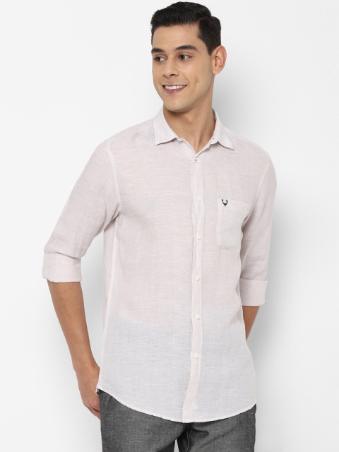

Allen Solly Men White Slim Fit Pure Linen Casual Shirt