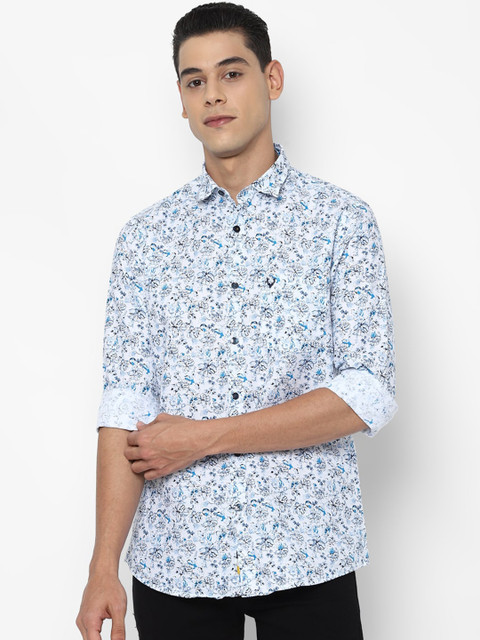 

Allen Solly Men Blue Slim Fit Floral Printed Cotton Casual Shirt
