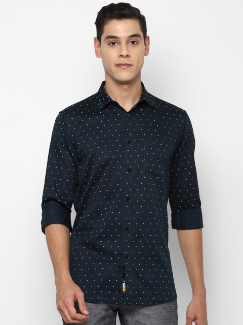 

Allen Solly Men Navy Blue Slim Fit Printed Casual Shirt