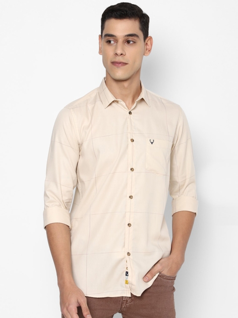 

Allen Solly Men Beige Slim Fit Casual Shirt