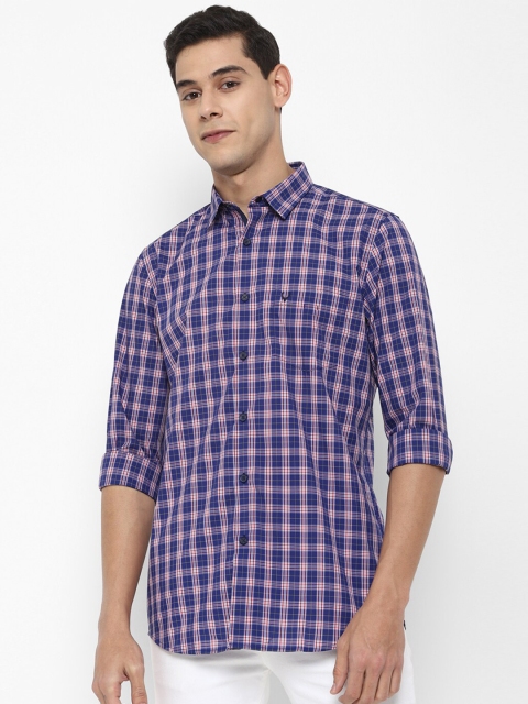 

Allen Solly Men Navy Blue Slim Fit Tartan Checked Casual Shirt