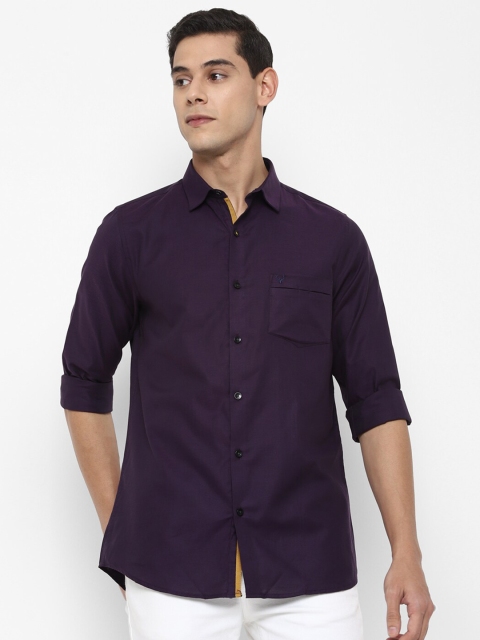 

Allen Solly Men Purple Slim Fit Casual Shirt