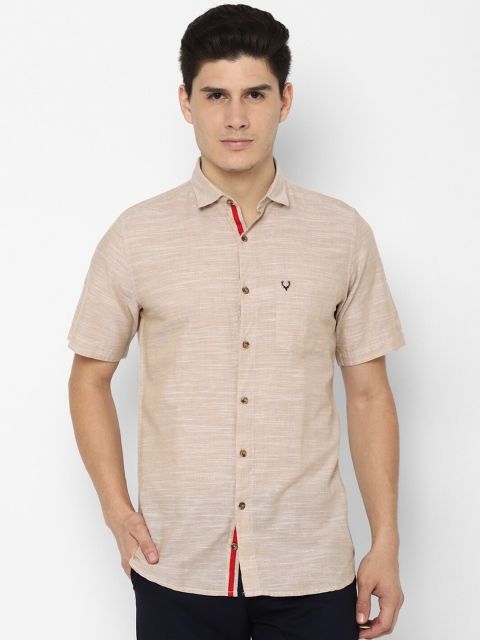 

Allen Solly Men Beige Slim Fit Casual Shirt