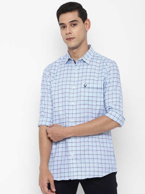 

Allen Solly Men Blue Tattersall Checked Casual Shirt