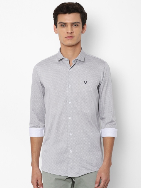

Allen Solly Men Grey Slim Fit Casual Shirt