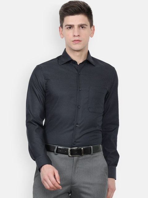 

Louis Philippe Permapress Men Black Formal Shirt