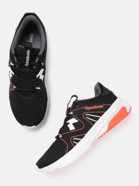 

Reebok Men Black Woven Design Ultrafit Running Shoes