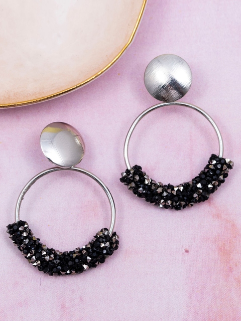 

Jewelz Silver-Toned Contemporary Drop Earrings