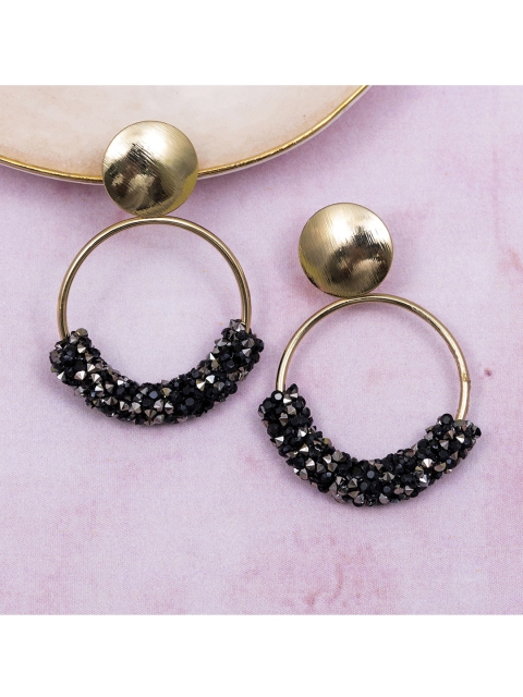 

Jewelz Gold-Toned Contemporary Drop Earrings