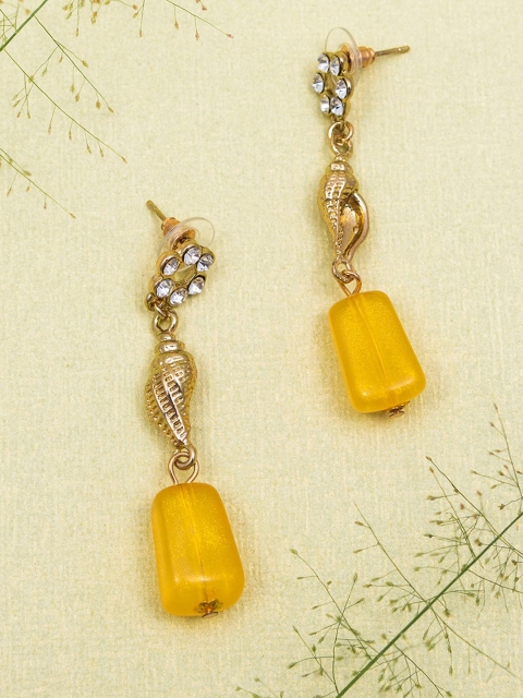 

Jewelz Gold-Toned Contemporary Drop Earrings