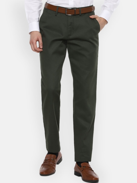 

Van Heusen Men Grey Slim Fit Pure Cotton Trousers