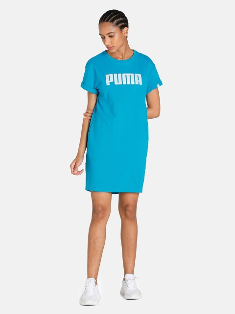 

Puma Blue Printed Cotton T-shirt Dress
