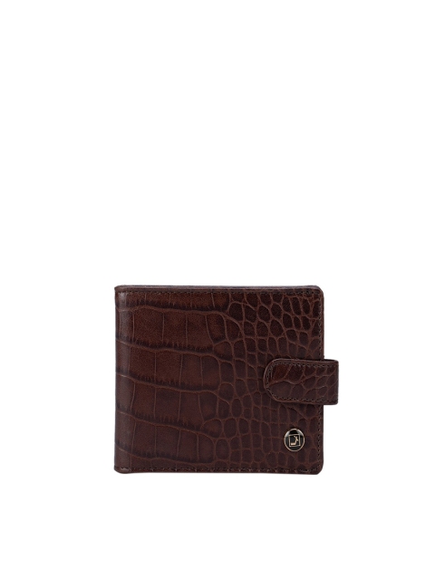 

Da Milano Men Brown Animal Textured Leather Card Holder