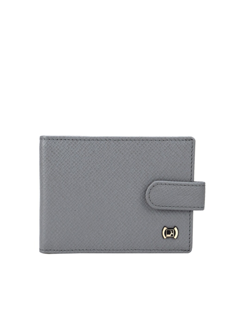 

Da Milano Men Grey Textured Leather Money Clip