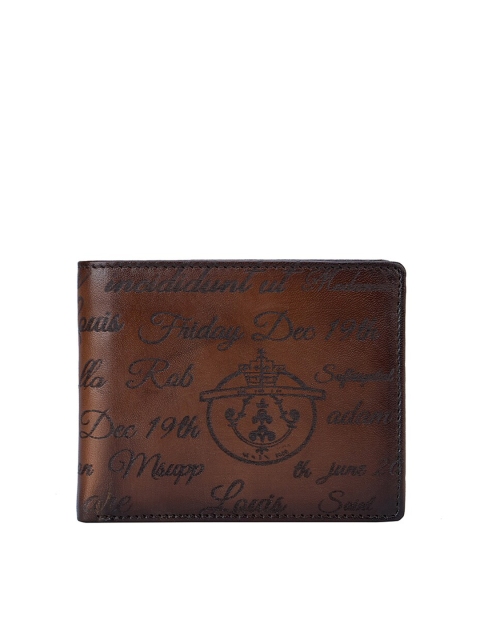 

Da Milano Men Brown Leather Two Fold Wallet