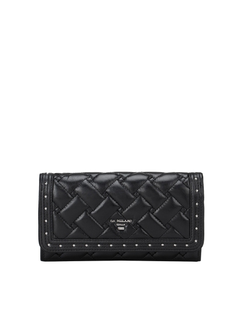 

Da Milano Women Black Leather Two Fold Wallet